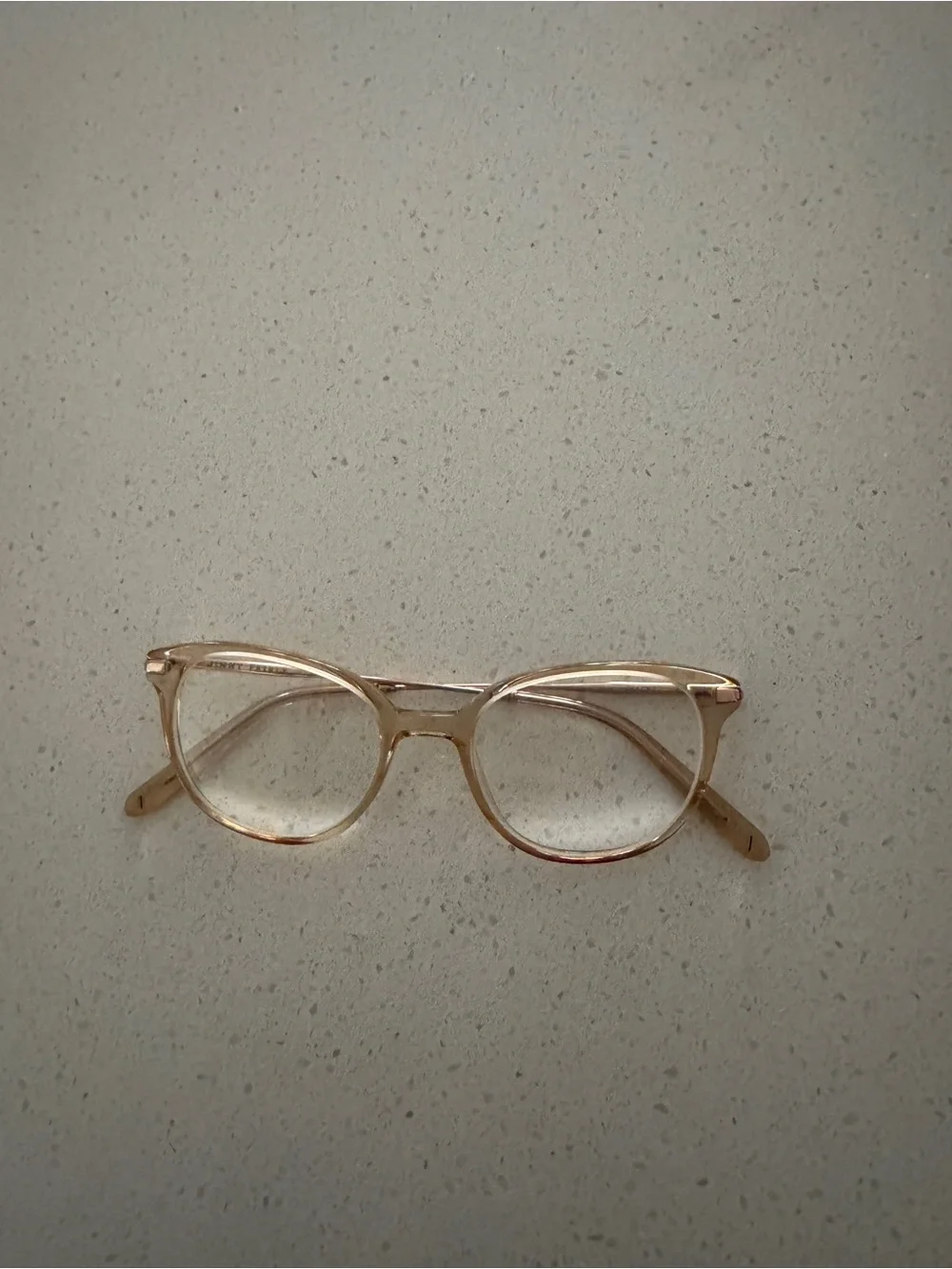 Women’s Transparent Beige Round Optical Glasses